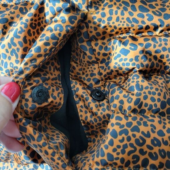 Lands End Puffer Vest Womens 3X (24-26W) 600 Down Leopard Water Resistant NEW - Picture 6 of 15